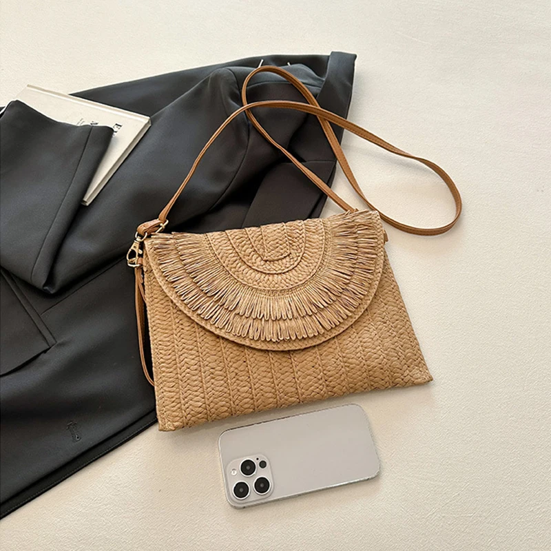 Handmade Straw Clutch Bag