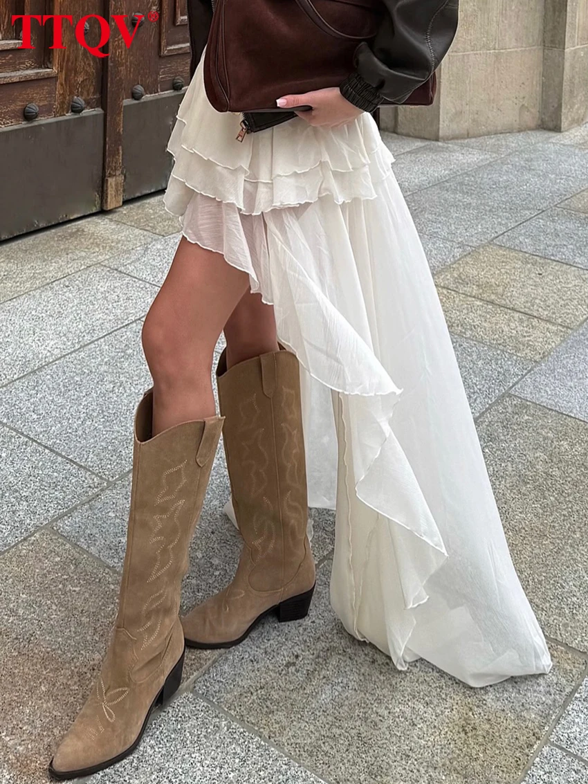 Casual Loose Pleated Skirt