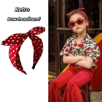 Kids' 2-Piece Polka Dot Headband with Bow