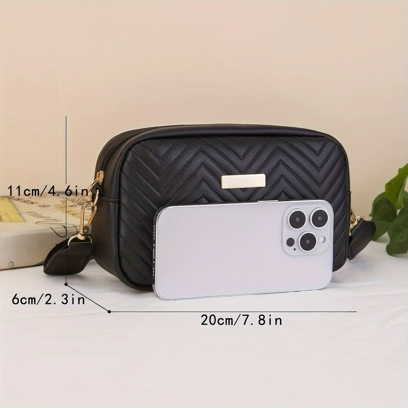 Small Padded Crossbody Bag with Wallet