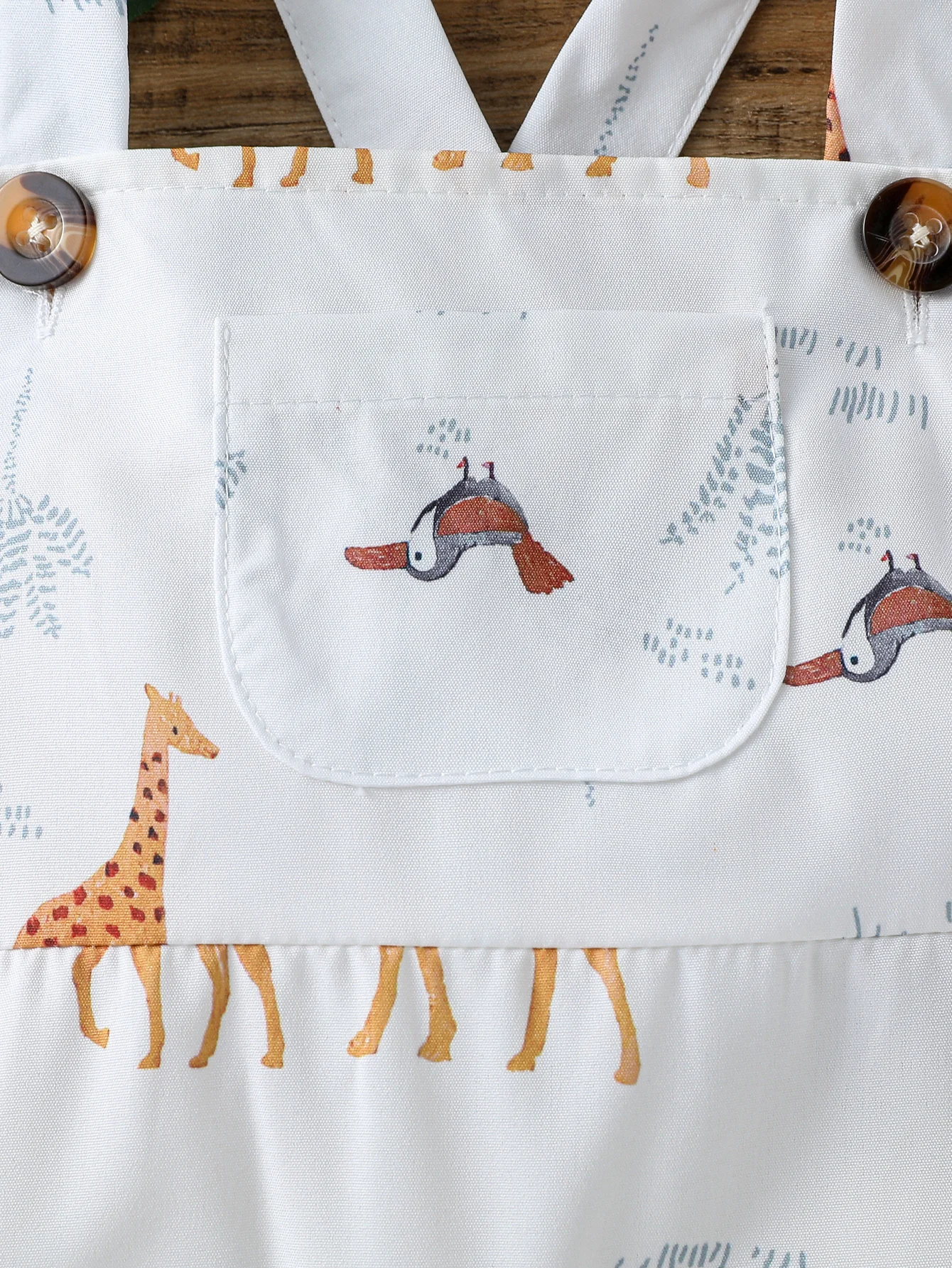 Baby Sleeveless Animal Print Romper Set