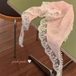 White Lace Triangle Headband — Image 5