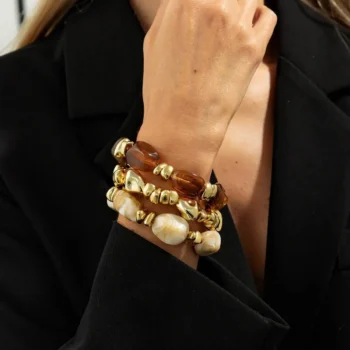 3-Piece Bohemian Acrylic Bead Bracelet Set