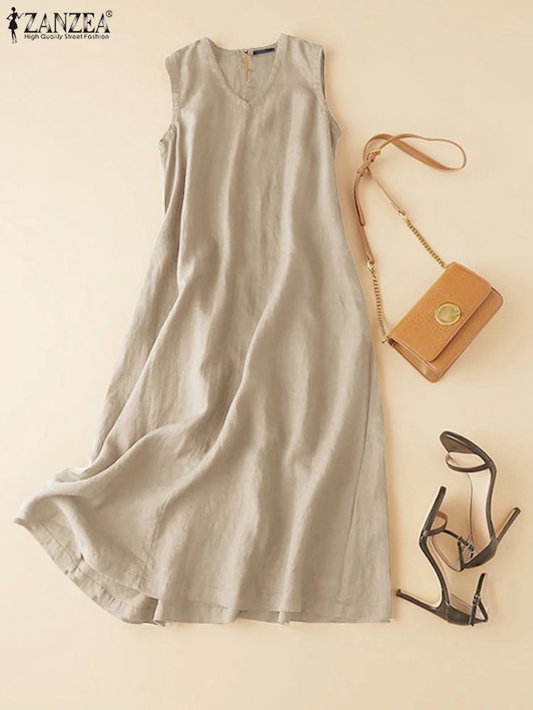 Sleeveless Cotton Summer Dress