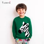 Boys' Zebra Embroidered Sweatshirt