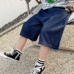 شورت جينز كاجوال سادة للأولاد — صورة 3