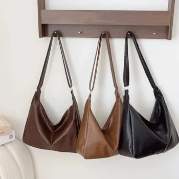 Vintage Faux Leather Tote Bag