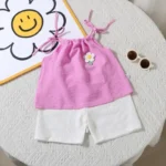 Girls' Floral Set with Vest — Image 3