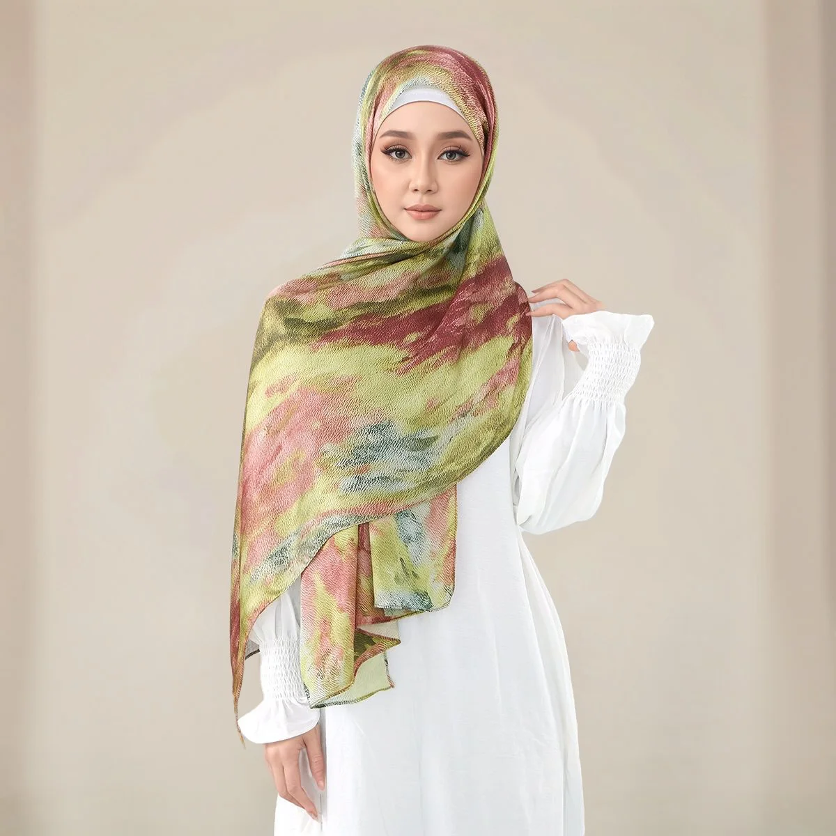 طرحة ساتان طويلة — صورة تفصيلية 19