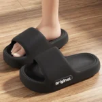 Women's Thick-Sole Slippers with Letter Print — Image 5