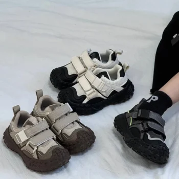 Kids' Winter Sneakers with Hook-and-Loop Strap