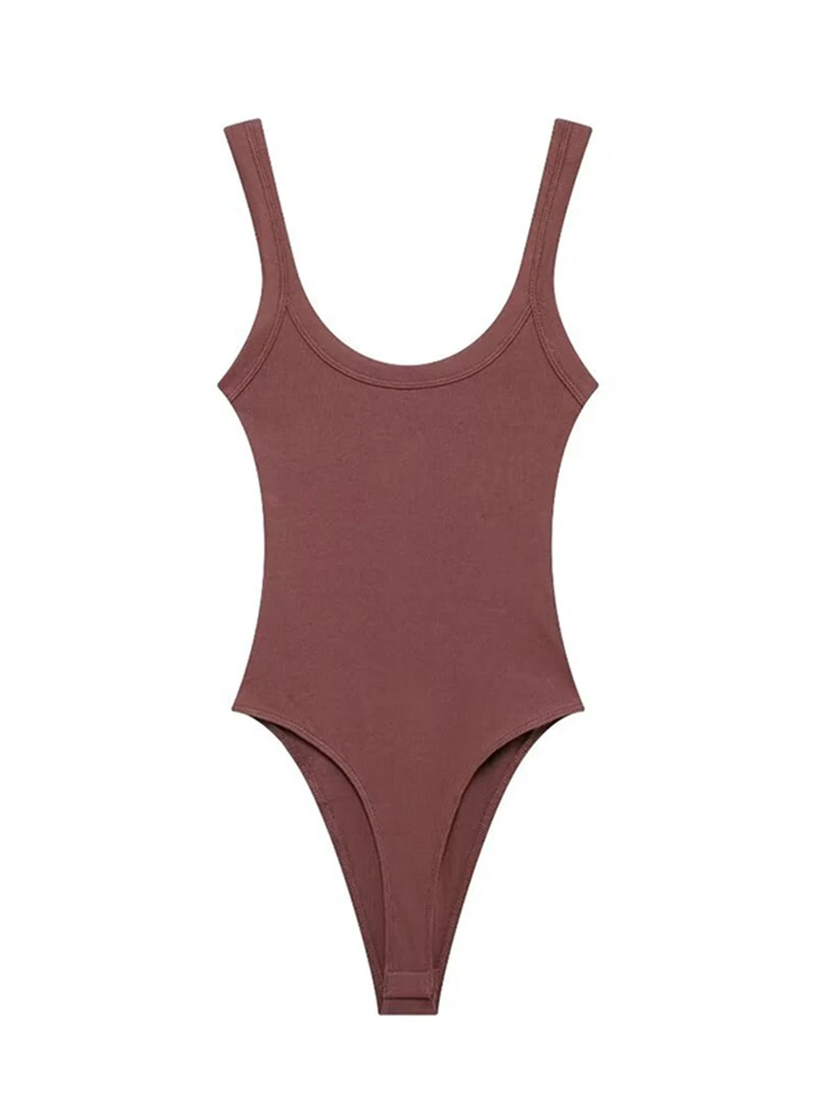 Slim-Fit Ribbed Bodysuit with Buttons