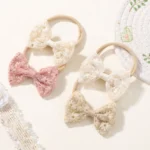Newborn 4-Piece Embroidered Headband Set