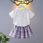 Girls' School Uniform with Pleated Skirt and Shirt — Image 4