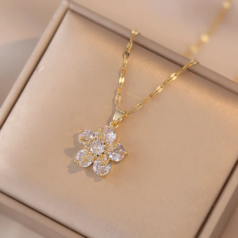 Crystal Floral Necklace