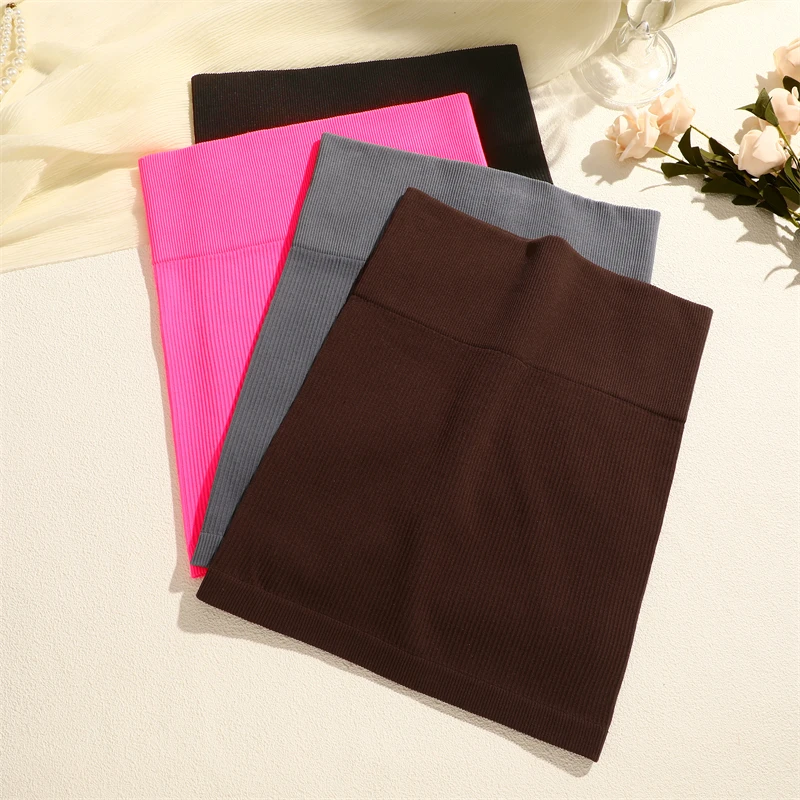 Ribbed High-Waisted Mini Skirt