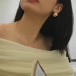 Dainty Gold-Plated Necklace with Zircon Stone — Image 3