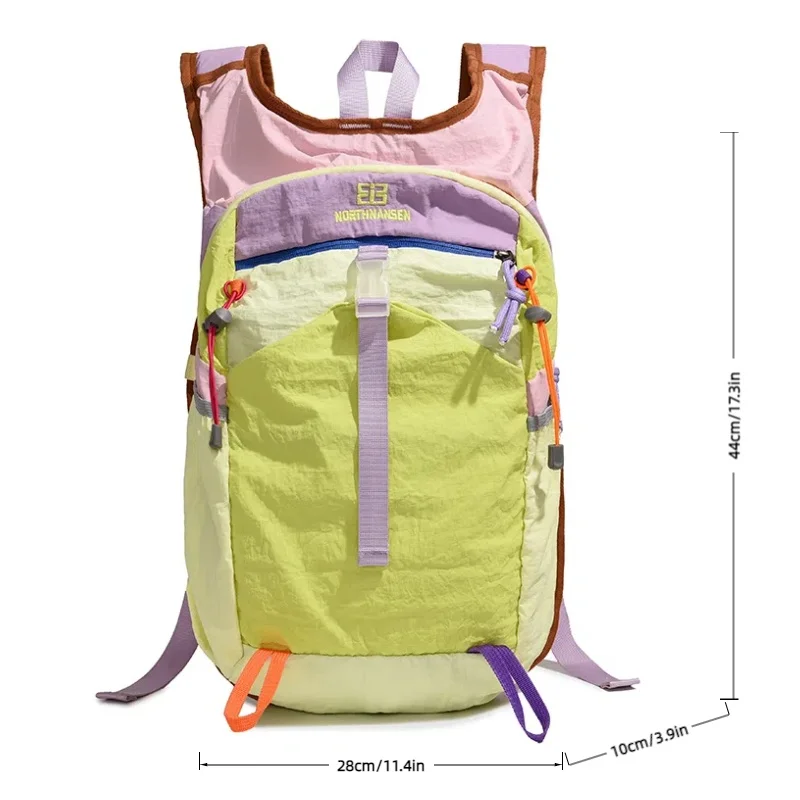 Multi-Pocket Contrast Color Backpack