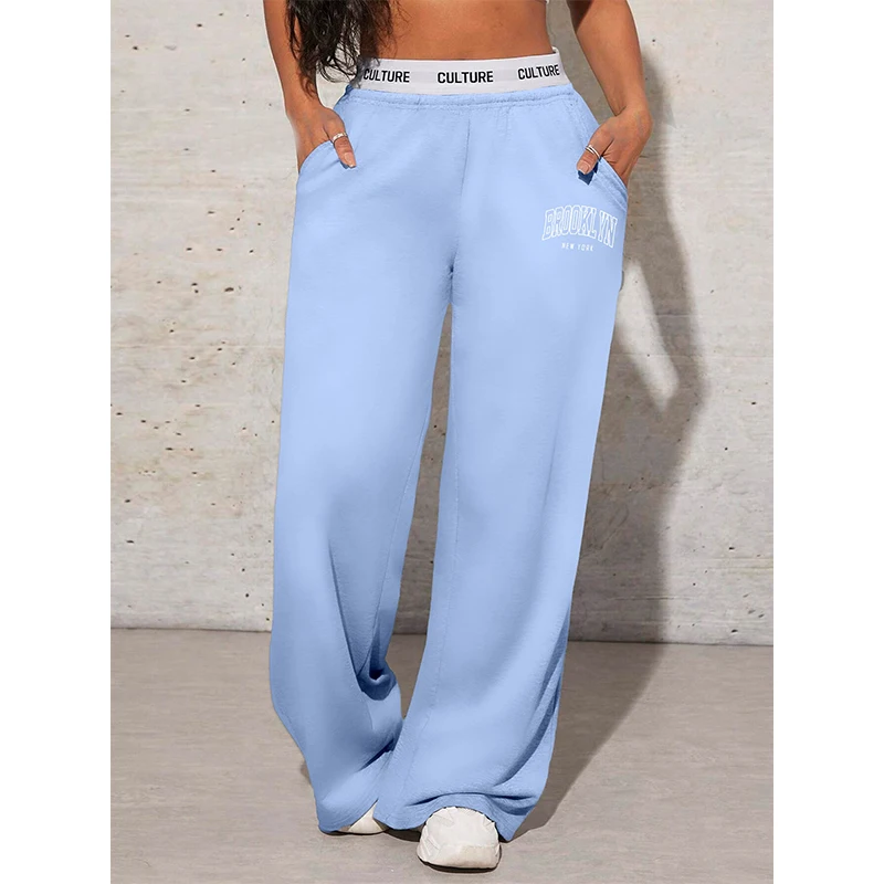 Casual Printed Wide-Leg Pants
