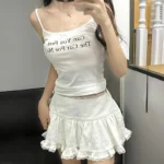 Short Skirt with Ruffle and Lace Layers — Image 2