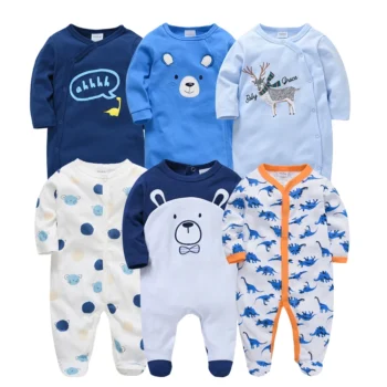 Newborn 3-Piece Cotton Jumpsuit