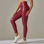 Faux Leather High-Waisted Pants — Image 2