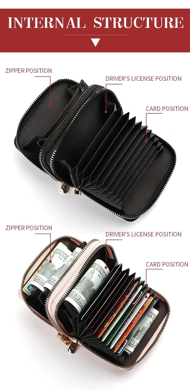 Short Double-Zip Card Wallet — Image 16