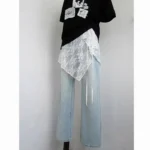 Layered Ruffled Short Dress with Drawstring — Image 3
