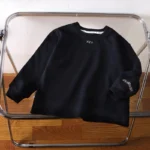 Kids' Solid Sweatshirt with Letter Embroidery — Image 2