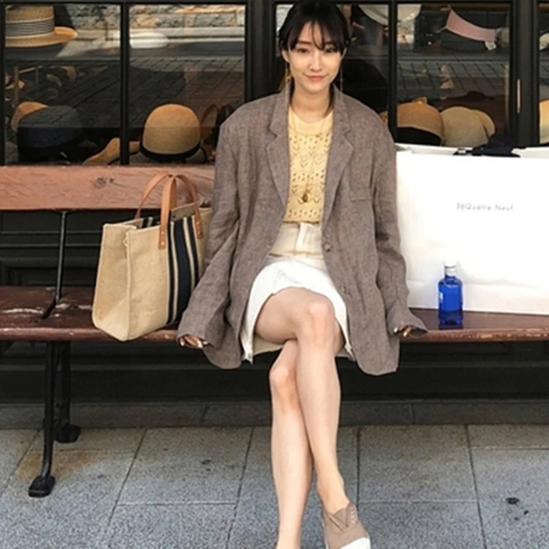 Large-Capacity Striped Canvas Tote Bag — Image 34