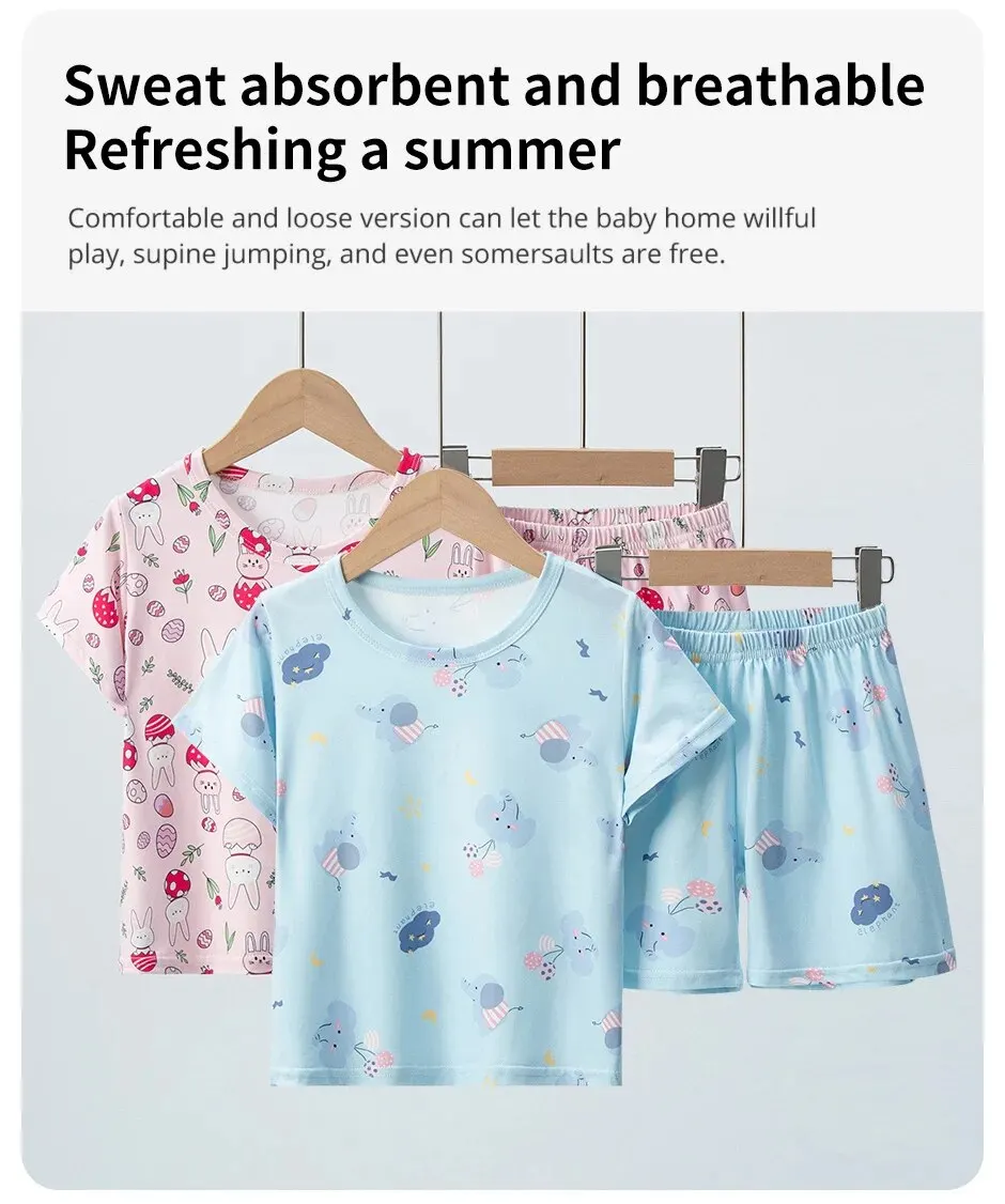 Kids' Summer Set with Short Sleeves and Shorts
