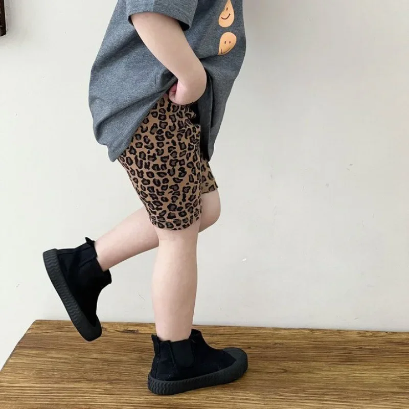 Girls' Leopard Print Shorts and Leggings