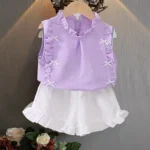 Girls' Printed T-Shirt and Shorts Set — Image 2