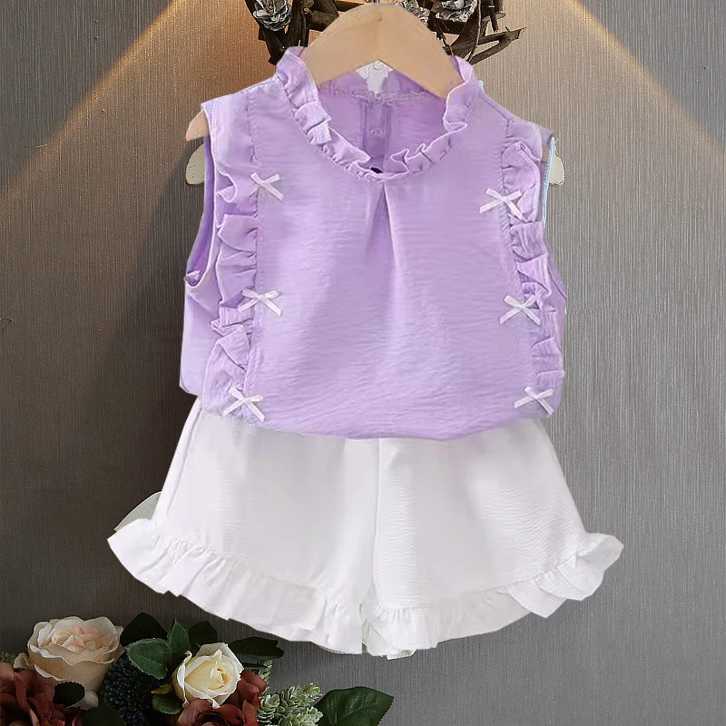 Girls' Printed T-Shirt and Shorts Set