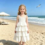Girls' Sleeveless Summer Dress with Straps — Image 3
