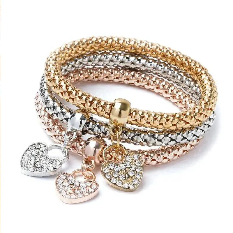Bracelet Set with Rose and Music Note Charms