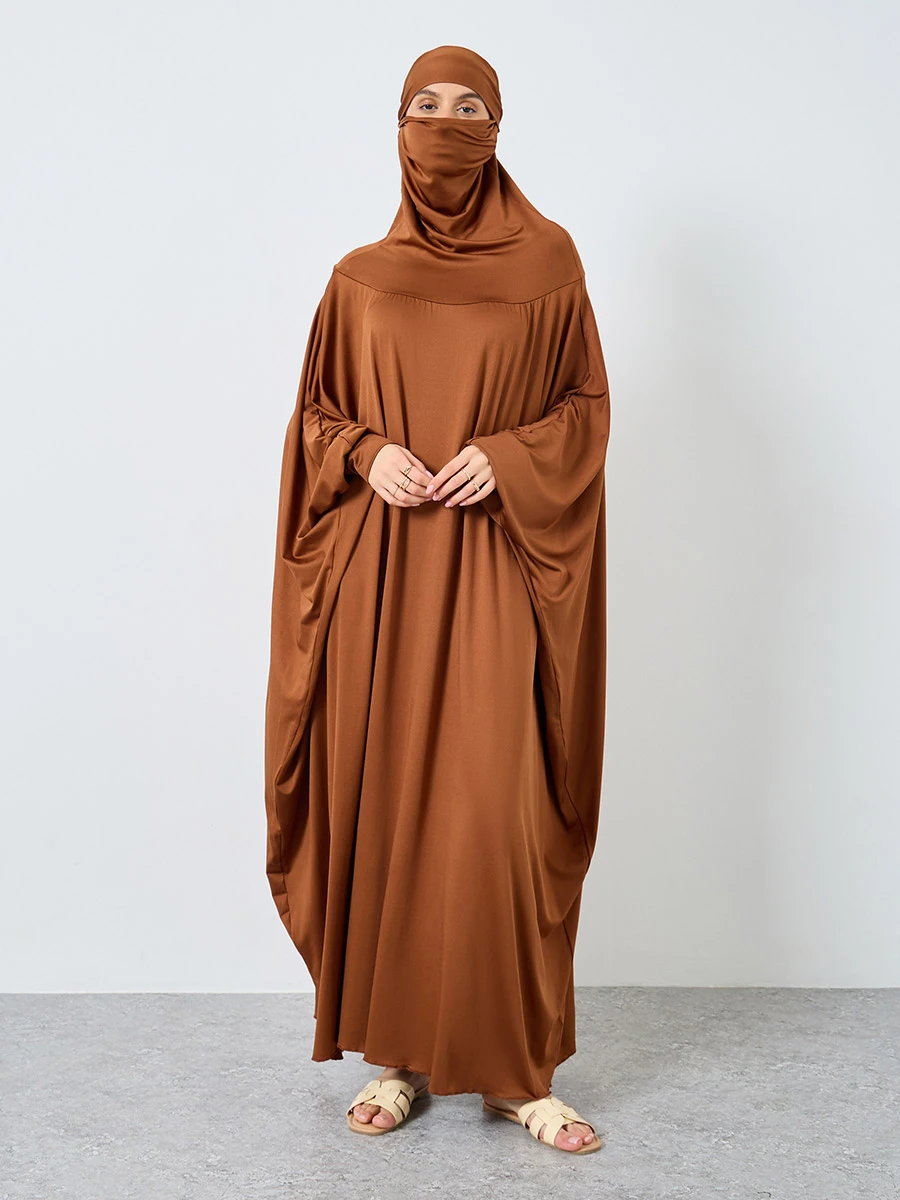 Long Sleeve Prayer Abaya with Hood