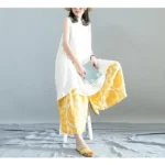 Ankle-Length Printed Wide-Leg Pants with Elastic Waist — Image 4