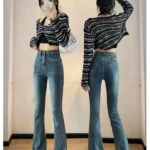 Casual Denim High-Waisted Pants — Image 3