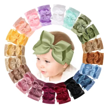 Baby Headband Set with Soft Bows