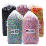 Colorful Elastic Hair Ties, Large Pack