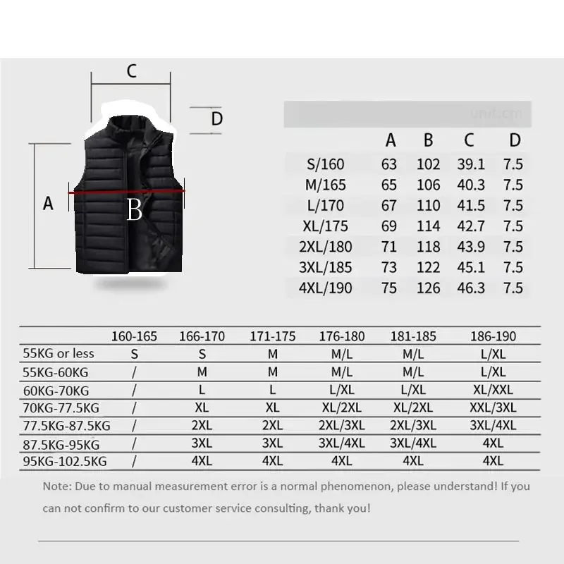 Padded Sleeveless Winter Jacket with Zipper and Turn-Down Collar
