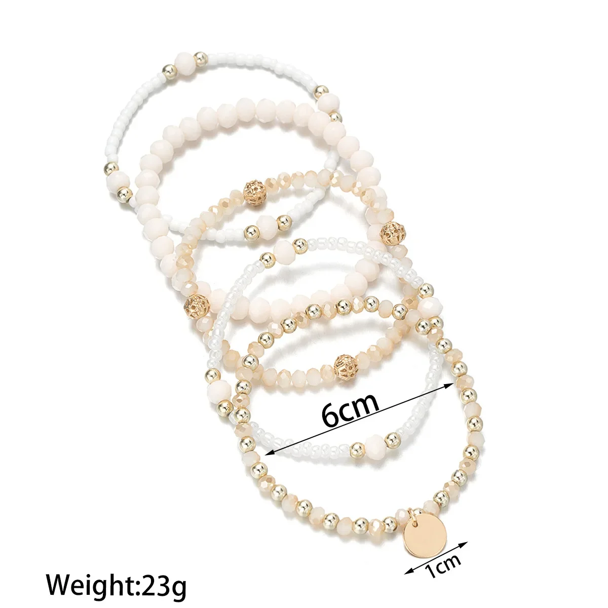 5-Piece Resin Bead Bracelet Set