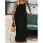 Long Loose Strapless House Dress — Image 3