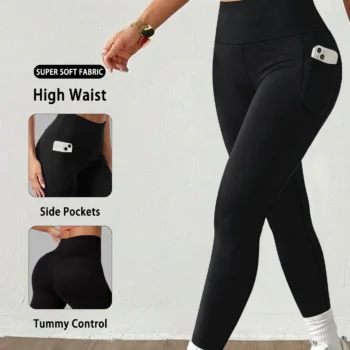 High-Waisted Yoga Leggings with Pockets