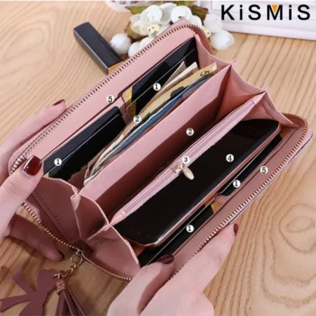 Faux Leather Long Wallet