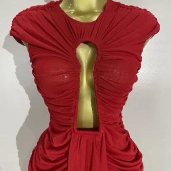 Bodycon Mesh Sleeveless Hollow-Out Long Evening Dress