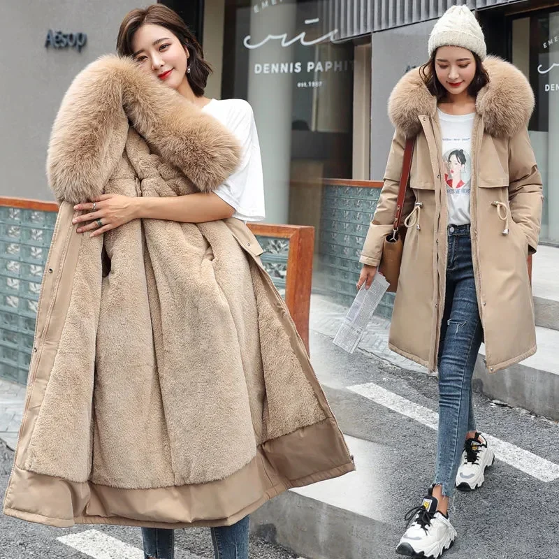 Korean-Style Loose Hooded Winter Jacket