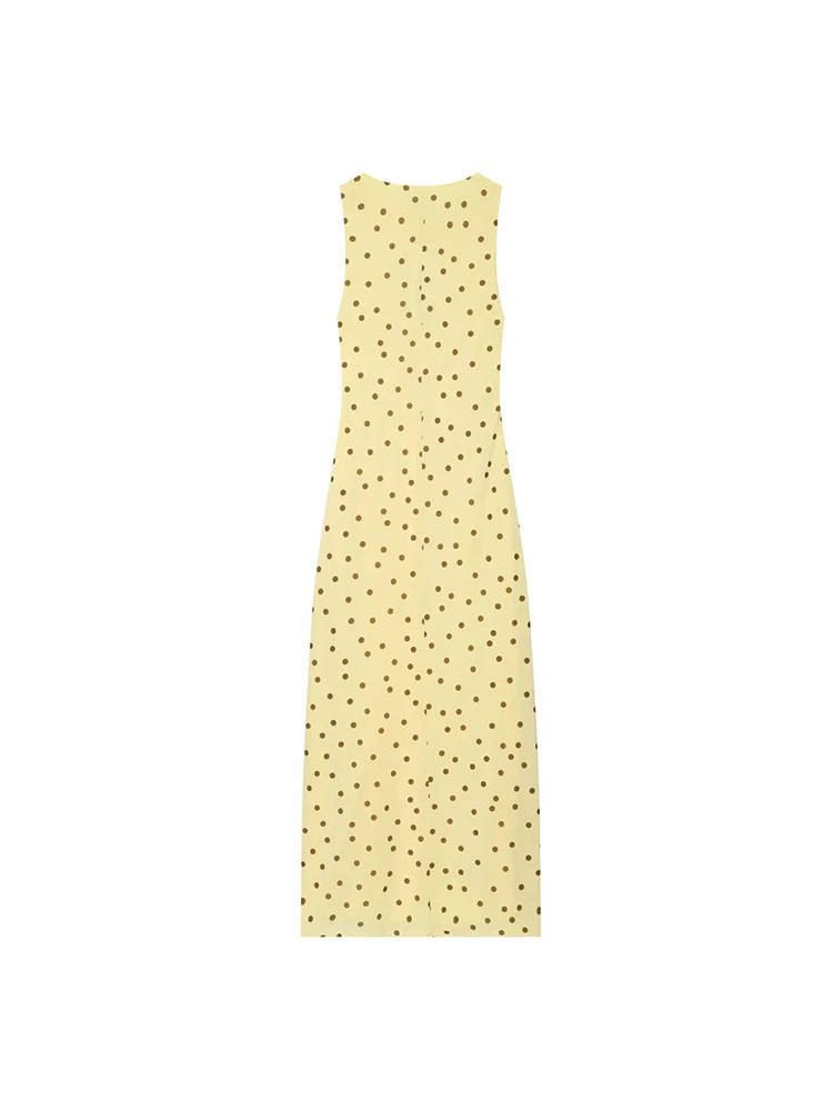 Elegant Polka Dot Maxi Dress