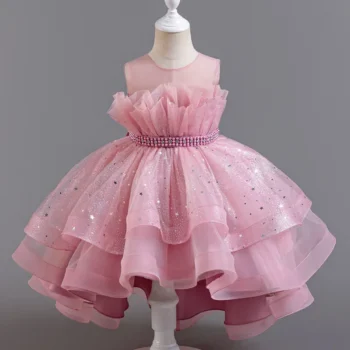 Girls' Lace Sleeveless Party Dress